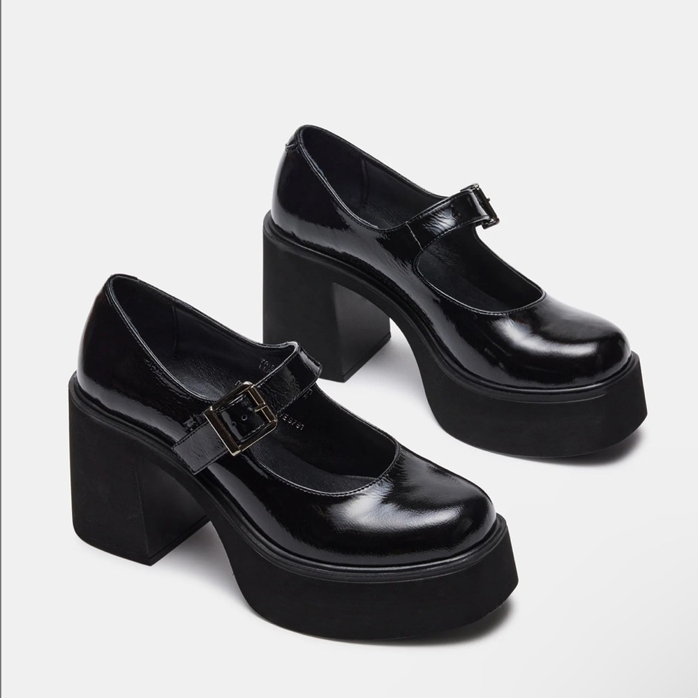 Steve Madden Trish Patent Platform Mary Janes